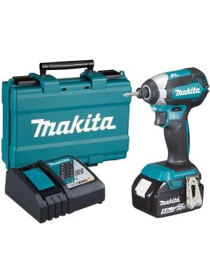 Makita DTD153RT Шуруповерт ак(уд) б\\щет,18В,2х3АчLi-ion,0-3400об\\м,6-ти гр1\\4",1.3кг,кейс,170Нм,М5-М
