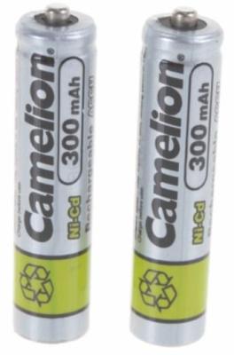 Camelion   AAA- 300mAh Ni-Cd BL-2 (NC-AAA300BP2, аккумулятор,1.2В) (2 шт. в уп-ке)