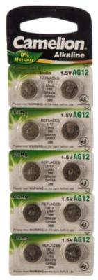 Camelion G12  BL-10 Mercury Free (AG12-BP10(0%Hg), 386A/LR43/186 батарейка для часов) (10 шт. в уп-ке)