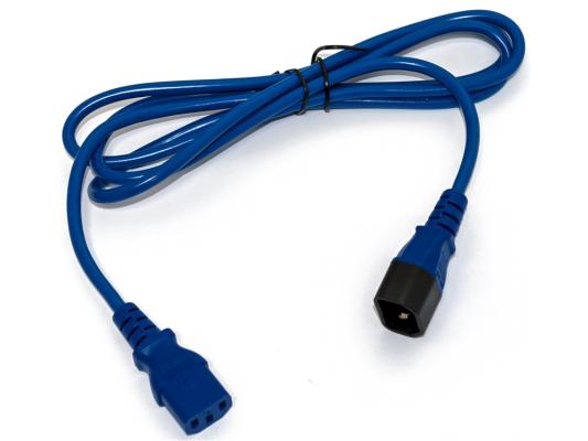 Hyperline PWC-IEC13-IEC14-0.5-BL кабель питания монитор-компьютер IEC 320 C13 - IEC 320 C14 (3x0.75), 10A, прямая вилка, 0.5 м, цвет синий
