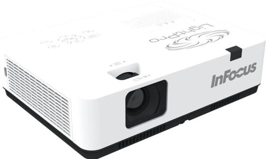 Проектор INFOCUS [IN1036] 3LCD, 4600 lm, WXGA, 1.371.65:1, 50000:1, (Full 3D), 16W, 2хHDMI 1.4b, VGA in, CompositeIN, 3,5 audio IN, RCAx2 IN, USB-A, VGA out, 3,5 audio OUT, RS232, Mini USB B serv, RJ45, PJLink,3,3 кг