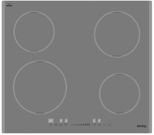 Варочная панель индукционная Korting HI 64560 BGR серый