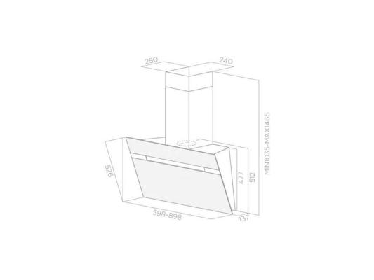 Вытяжки ELICA/ Декоративный дизайн, наклонная, 60 см, сенсорное управление, 1200 куб. м. , Back Aspiration, нержавеющая сталь