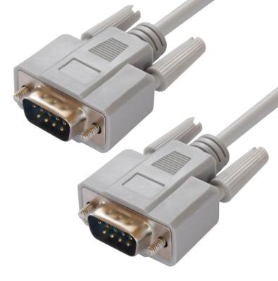 Greenconnect Кабель 1.5m 0-модемный COM RS-232 линковочный, DB9/DB9  9M/9M, серый, 30 AWG, GCR-50657
