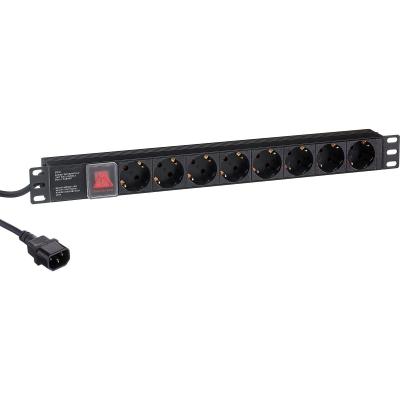Блок розеток Exegate ServerPro PDU-19H806 Al-8S-C14-3-SW 8 розеток 3 м