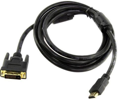 Кабель HDMI to DVI-D (19M -25M) 2м, 2 фильтра TV-COM <LCG135F-2M>