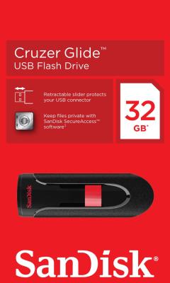 Внешний накопитель 32GB USB Drive  USB 2.0 SanDisk Cruzer Glide (SDCZ60-032G-B35)