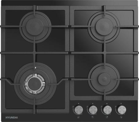 Варочная панель газовая Hyundai HHG 6436 BG черный