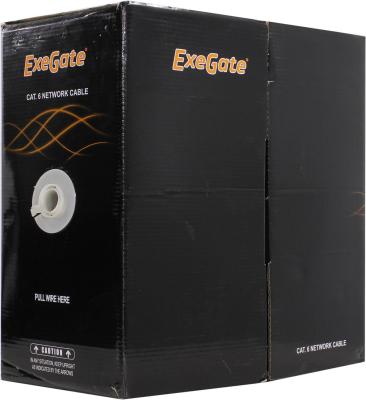 Кабель FTP indoor 4 пары категория 6 Exegate одножильный медь 305 м Серый