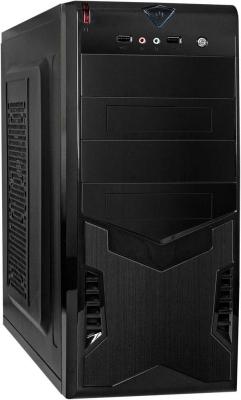 Корпус Miditower ExeGate CP-604-500W-8 (ATX, БП CP500 с вент. 8см, 2*USB, аудио, черный)  (109971)