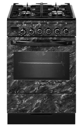 Плита Комбинированная Gefest ПГЭ 5502-04 0053 черный мрамор