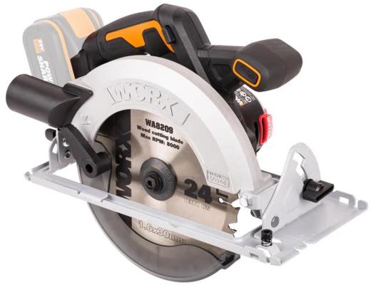 Циркулярная пила аккумуляторная бесщеточная WORX WX520.9, 20В 190 мм, без АКБ и ЗУ, коробка