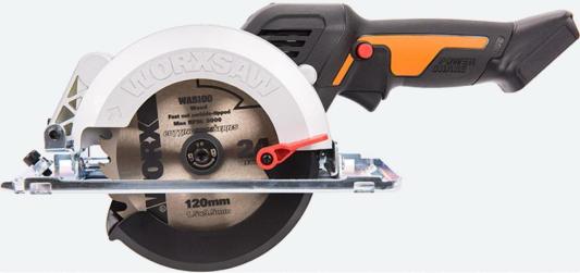 Циркулярная мини-пила аккумуляторная бесщеточная 120 мм 20В WORX worxsaw WX531.9, без АКБ и ЗУ