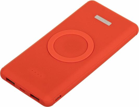 Внешний аккумулятор Power Bank 10000 мАч Бюрократ BPQ10F красный BPQ10F18PRD