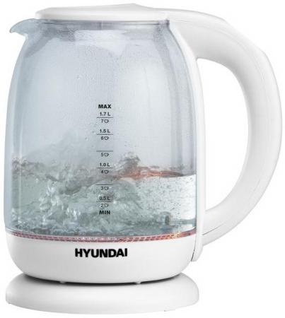 Чайник электрический Hyundai HYK-S3808 2200 Вт белый 1.7 л стекло