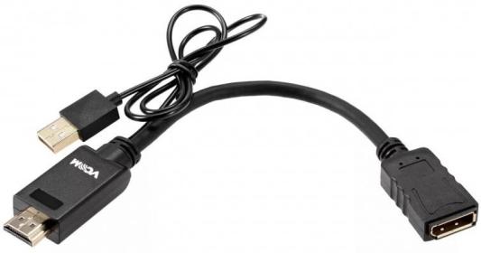 Кабель-переходник HDMI(M) +USB---> DP(F) 0.15m  4K*60Hz VCOM<CG599E>