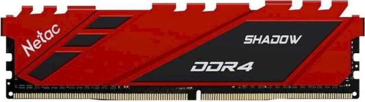 Модуль памяти DDR 4 DIMM 8Gb PC28800, 3600Mhz, Netac Shadow NTSDD4P36SP-08R C18 Red, с радиатором