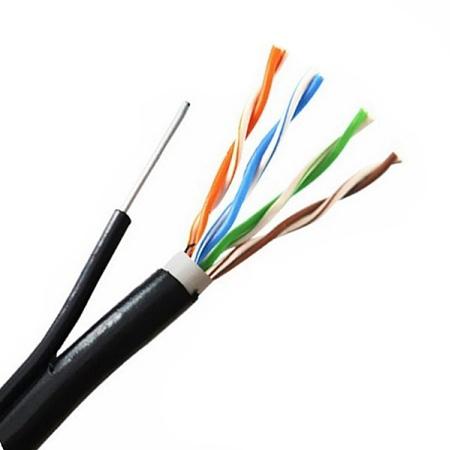 5bites Кабель US5500-305APE-M UTP / SOLID / 5E / CCAG / PVC + PE / BLACK / OUTDOOR / MESSENGER / DRUM / 305M