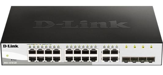 D-Link DGS-1210-20/F2A Настраиваемый коммутатор WebSmart с 16 портами 10/100/1000Base-T и 4 комбо-портами 100/1000Base-T/SFP