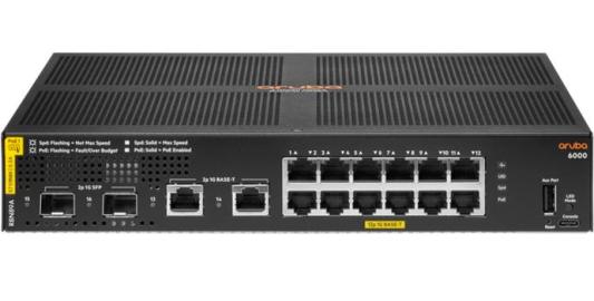 Коммутатор HPE Aruba 6000 R8N89A#ABB 2SFP 12PoE 139W управляемый