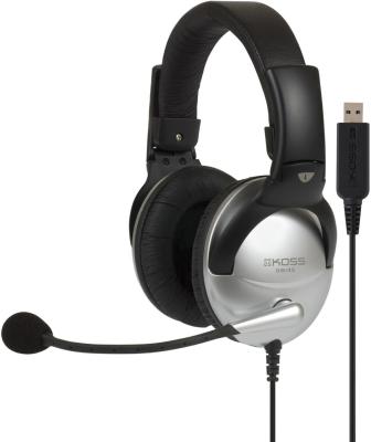 Наушники с микрофоном Koss SB45-USB черный/серебристый 2.4м мониторные оголовье (15116464)
