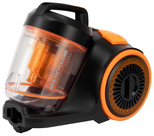 Пылесос StarWind SCV2285 сухая уборка чёрный оранжевый