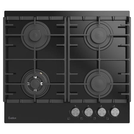 Варочная панель газовая EVELUX HEG 650 BG черный