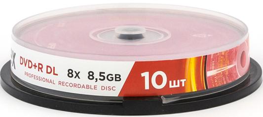 Диск DVD+R Mirex 8.5 Gb, 8x, Cake Box (10), Dual Layer (10/300)