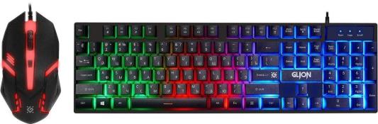 Игровой набор Glion C-123 RU,Light,мышь+клавиатура DEFENDER C-123 RU (45123) {20}