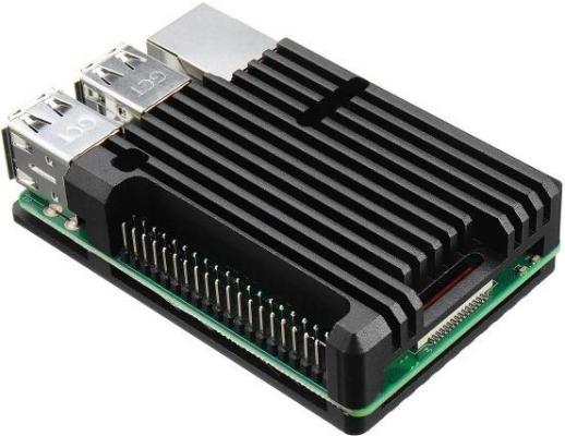 RA460   Корпус ACD  Black Metal Aluminum Case for Raspberry Pi 3B/3B+