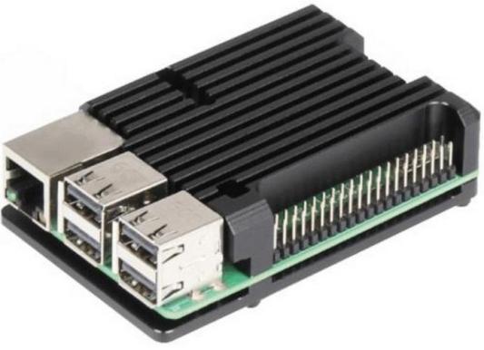 RA505   Корпус ACD  Black Metal Aluminum Case for Raspberry Pi 4B (RASP4487)