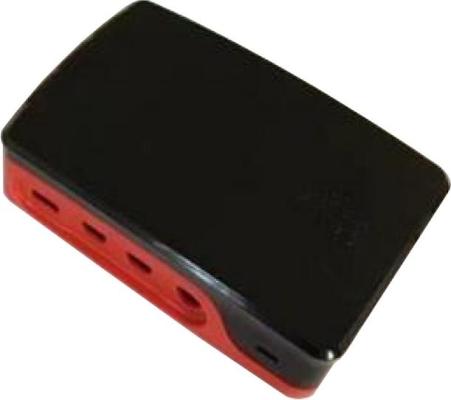 RA602   Корпус ACD  Red+Black ABS Case for Raspberry 4B