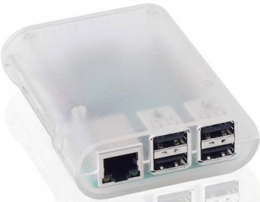 RA076   Корпус ACD Transparent ABS Plastic Injection Molding case with Stripe for Raspberry Pi 3 B (прозрачный, овальный на винтах)(RASP1795) (494149)