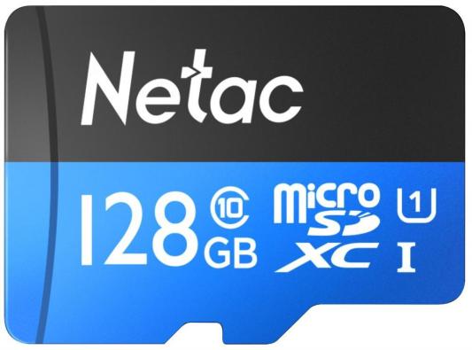 Карта памяти microSDHC 128 ГбGb Netac P500 Standard + SD адаптер