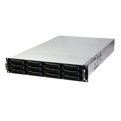 RSC-2ET_XE1-2ET00-19 2U, 12xSATA/SAS HS 3,5/2,5  universal bay + 2x2,5  7mm rear HS bay, up to 12 (W) x 13 (D) E-ATX, modified 1x12G 12-port passive BP with 4xNVMe (U.2) support, 3x 80x38mm fan (middle), 800W 1+1 redundant 80+ Platinum, 28  slide rail, w