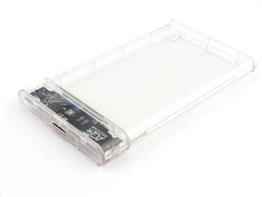 USB 3.0 Внешний корпус 2.5  SATAIII HDD/SSD AgeStar 3UB2P4 (TRANSPARENCY) пластик, прозрачный (50)  (672691)