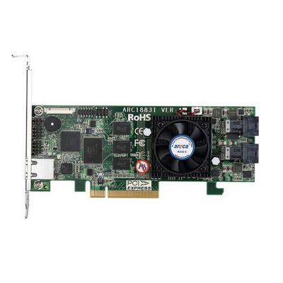 ARC-1883i PCIe 3.0 x8 LP, SAS/SATA 12G, RAID 0,1,5,6,10,50,60, 8port (2*int SFF8643), Cache 2GB RTL (10) (411314)
