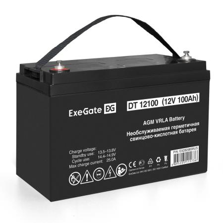 Аккумуляторная батарея ExeGate DT 12100 (12V 100Ah, под болт М6)