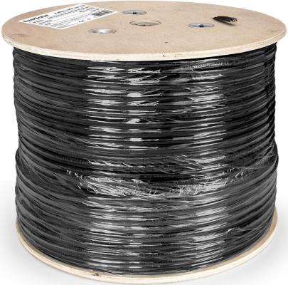 Кабель UTP outdoor 4 пары категория 5e Exegate одножильный медь 305 м Черный