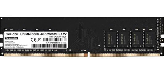 Оперативная память для компьютера Exegate Value DIMM 4Gb DDR4 2666 MHz EX283081RUS