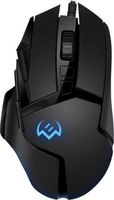 Игровая мышь SVEN RX-G975 чёрная (10 кнопок, 10000 dpi, USB, PIXART 3325, RGB подсветка)