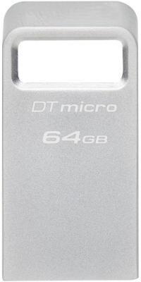 Флешка 64Gb Kingston DataTraveler Micro USB 3.2 серебристый DTMC3G2/64GB
