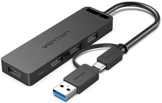 Концентратор USB Type-C Vention CHTBB USB Type-C 5 х USB 3.0 черный