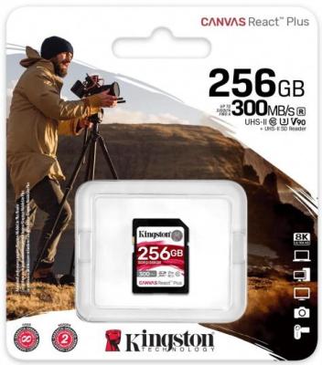 Карта памяти SD XC 256Gb Kingston Canvas React Plus