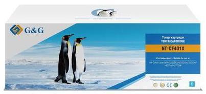 Картридж G&G, аналог HP CF401X/201X синий 2.3k с чипом