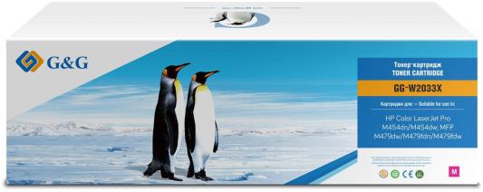 Картридж G&G, аналог HP W2033X/415X красный 6k с чипом