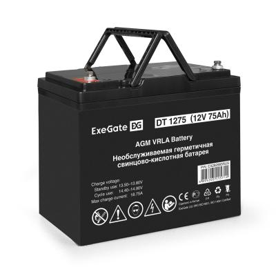 Exegate EX282983RUS Аккумуляторная батарея DT 1275 (12V 75Ah, под болт М6)