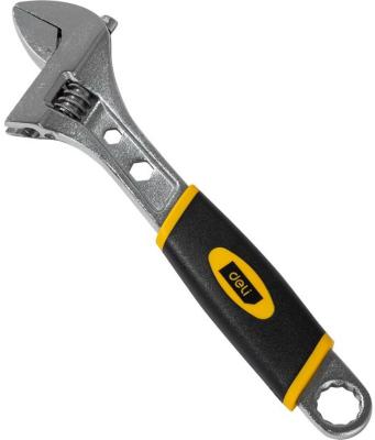 Разводной ключ Deli DL30110 10&quot; Длина 250 мм. Высокоуглеродистая сталь + TPR (обрезиненная ручка). Максимальный размер отверстия: 33 мм.