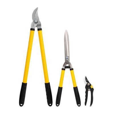Набор сучкорез, кусторез, секатор Deli DL580003 Набор из трёх предметов. Сталь 55С. Термообработанная поверхность. Ручка с полипропиленновым покрытием.