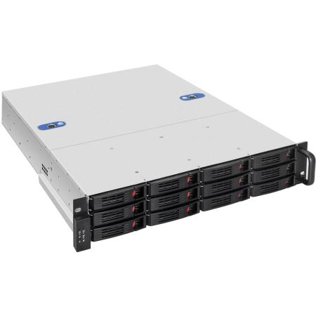 Серверный корпус ExeGate Pro 2U550-HS12 <RM 19", высота 2U, глубина 550, БП 1U-1000ADS, 12xHotSwap, USB>